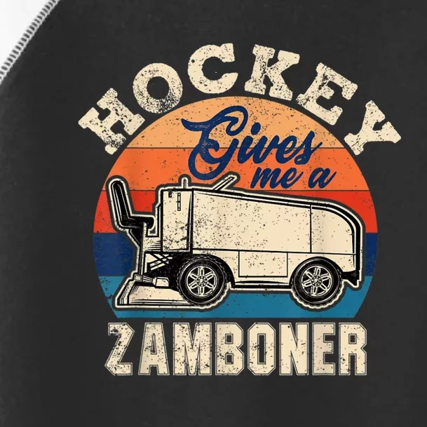 Hockey Gives Me A Zamboner Funny Hockey Fan Men Toddler Fine Jersey T-Shirt