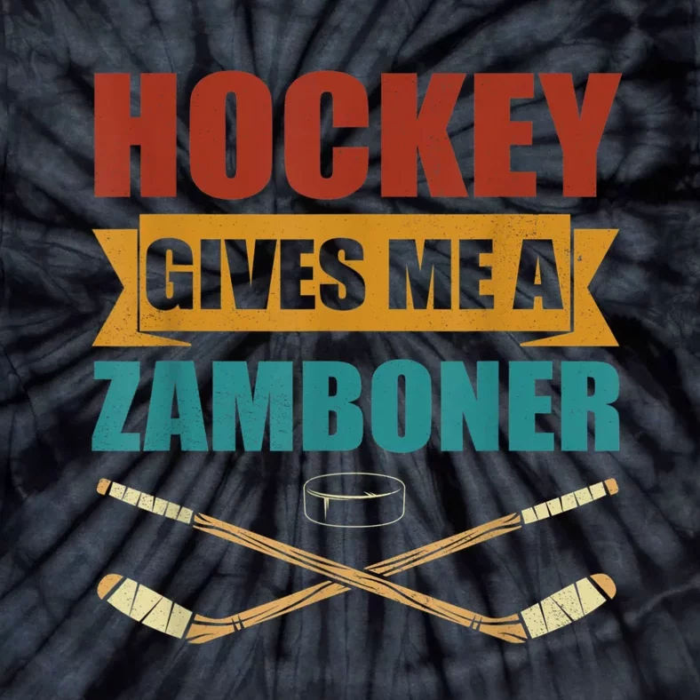 Hockey Gives Me A Zamboner Funny Hockey Fan Men Tie-Dye T-Shirt