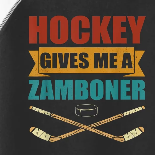 Hockey Gives Me A Zamboner Funny Hockey Fan Men Toddler Fine Jersey T-Shirt