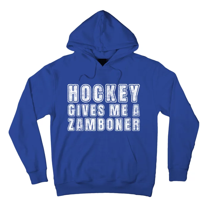 Hockey Gives Me A Zamboner Design Funny Quote Distressed Cute Gift Hoodie