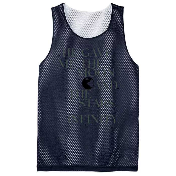 He Gave Me The Moon And The Stars Infinity Mesh Reversible Basketball Jersey Tank