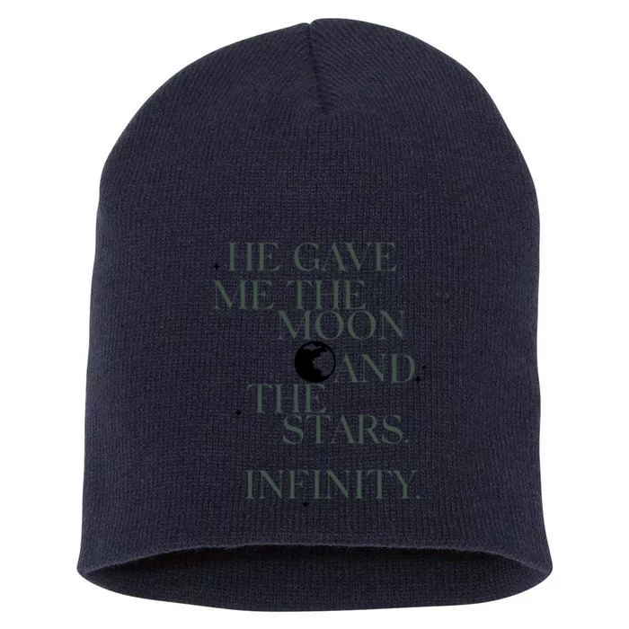 He Gave Me The Moon And The Stars Infinity Short Acrylic Beanie