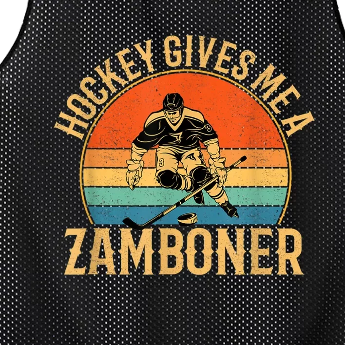 Hockey Gives Me A Zamboner Funny Hockey Mesh Reversible Basketball Jersey Tank