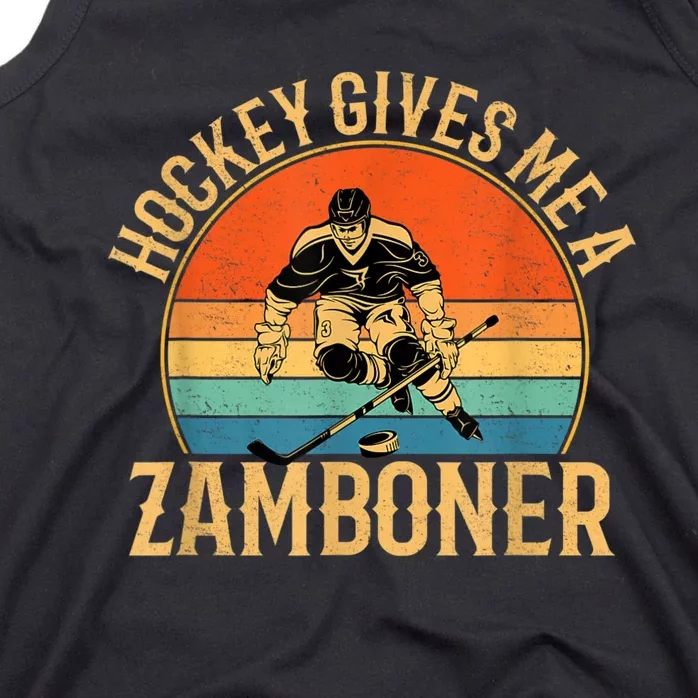 Hockey Gives Me A Zamboner Funny Hockey Tank Top