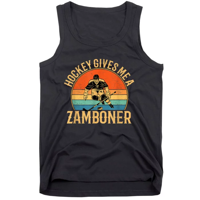 Hockey Gives Me A Zamboner Funny Hockey Tank Top