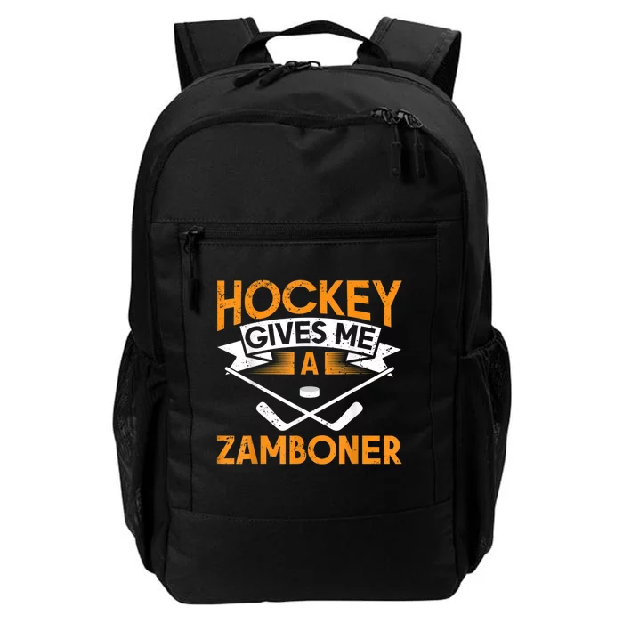 Hockey Gives Me A Zamboner Funny Ice Hockey Daily Commute Backpack