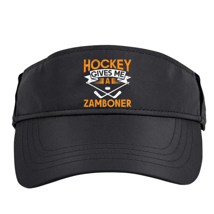 Hockey Gives Me A Zamboner Funny Ice Hockey Adult Drive Performance Visor