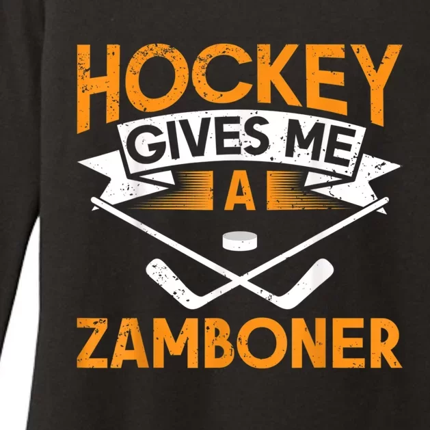 Hockey Gives Me A Zamboner Funny Ice Hockey Womens CVC Long Sleeve Shirt