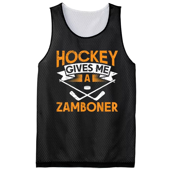 Hockey Gives Me A Zamboner Funny Ice Hockey Mesh Reversible Basketball Jersey Tank