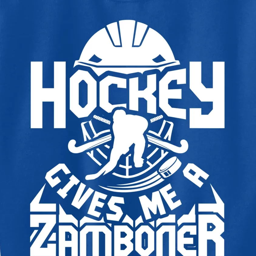 Hockey Gives Me A Zamboner Hockey Fans Lovers Funny Cool Gift Kids Sweatshirt