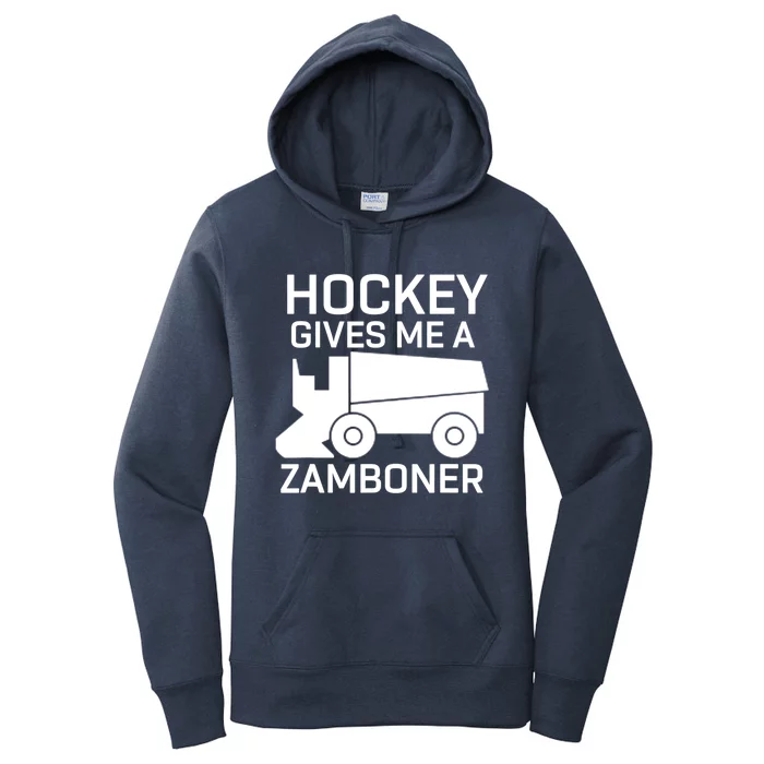 Hockey Gives Me A Zamboner Funny Hockey Gift Women's Pullover Hoodie