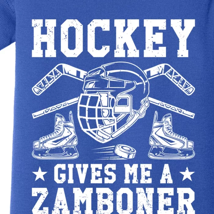 Hockey Gives Me A Zamboner Funny Ice Hockey Great Gift Baby Bodysuit