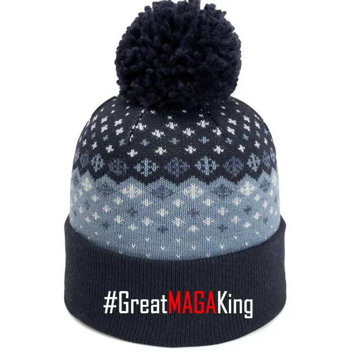 Hashtag Great MAGA King Trump 2024 The Baniff Cuffed Pom Beanie