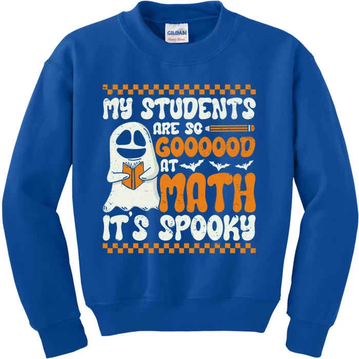 Halloween Ghost Math Teacher Spooky Math Gift Kids Sweatshirt