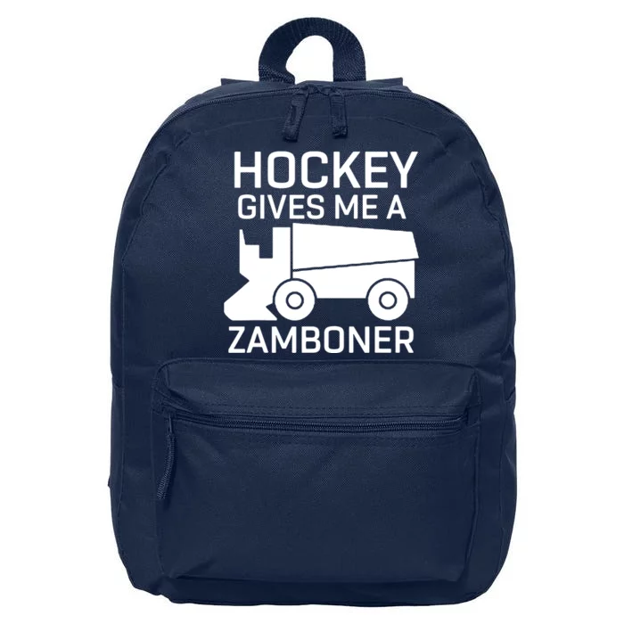 Hockey Gives Me A Zamboner Funny Hockey Tee 16 in Basic Backpack