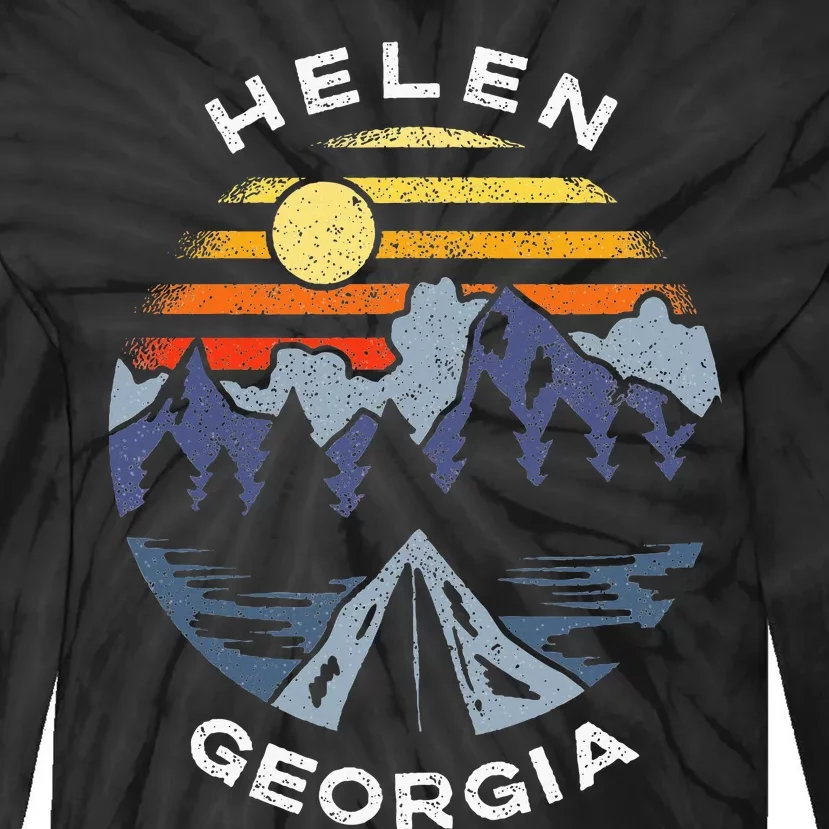 Helen Georgia Mountains Lake Ga Vacation Souvenir Tie-Dye Long Sleeve Shirt