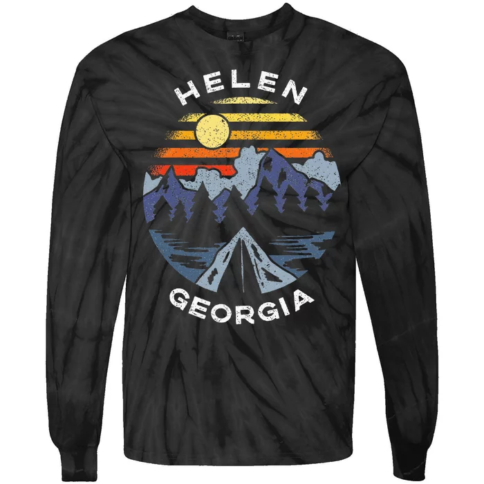 Helen Georgia Mountains Lake Ga Vacation Souvenir Tie-Dye Long Sleeve Shirt