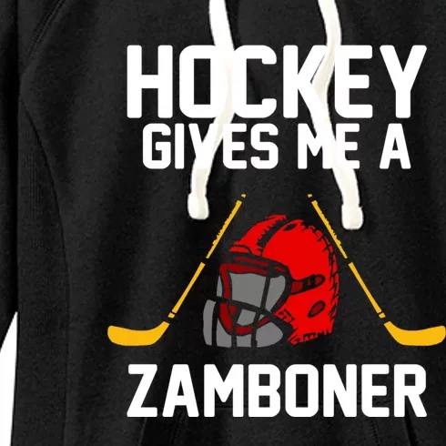 Hockey Gives Me A Zamboner Funny Hockey Fan Gift Women's Fleece Hoodie