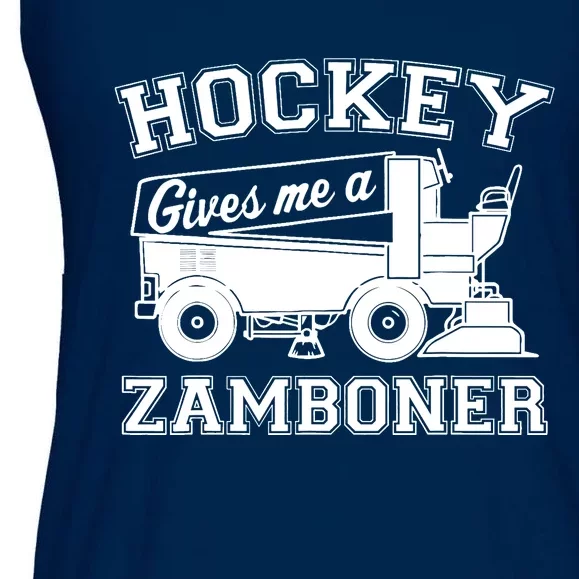 Hockey Gives Me A Zamboner Funny Hockey Fan Ladies Essential Flowy Tank