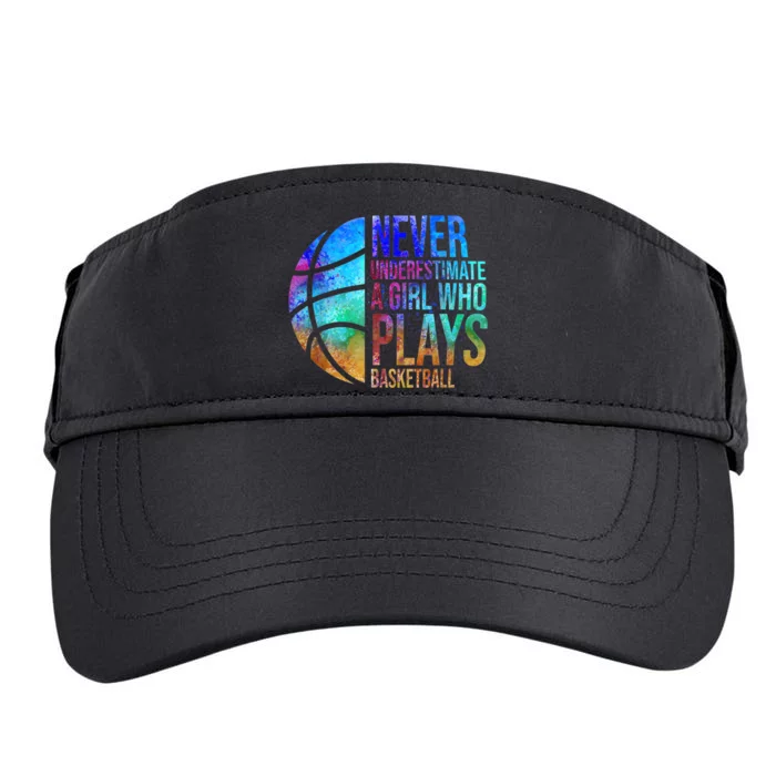 Hoops Girls Never Underestimate A Girl Who Plays Basketball. Adult Drive Performance Visor