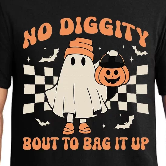 Halloween Ghost No Diggity Bout To Bag It Up Pajama Set