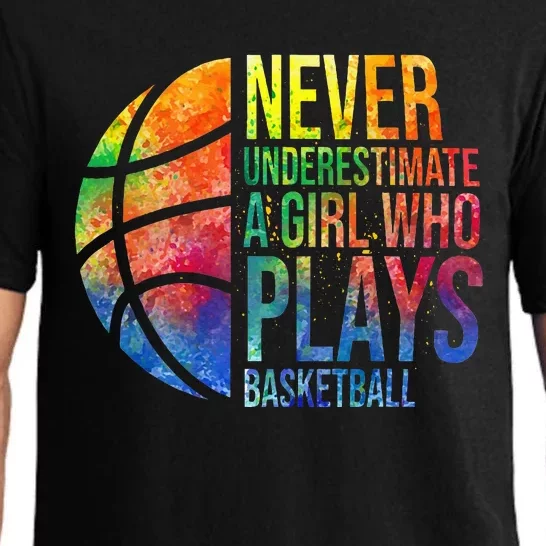 Hoops Girl Never Underestimate A Girl Who Plays Basketball Pajama Set