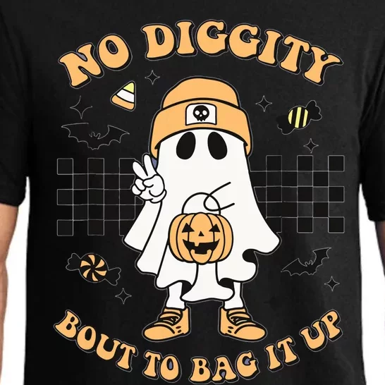 Halloween Ghost No Diggity Bout To Bag It Up Kids Pajama Set