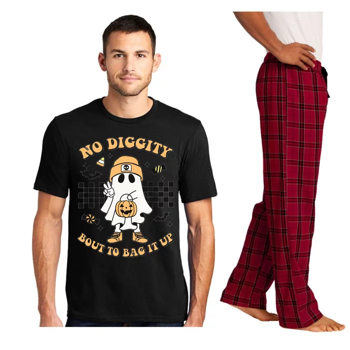 Halloween Ghost No Diggity Bout To Bag It Up Kids Pajama Set