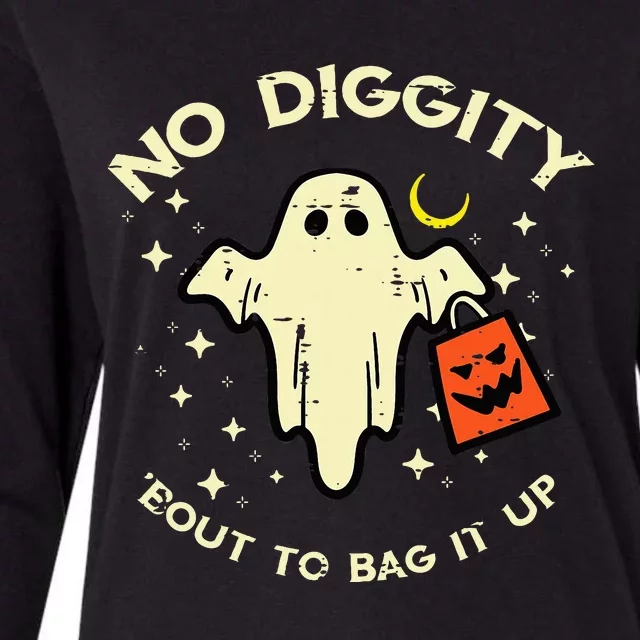 Halloween Ghost No Diggity Costume Womens Cotton Relaxed Long Sleeve T-Shirt