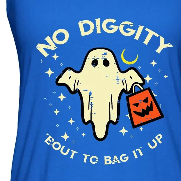 Halloween Ghost No Diggity Costume Ladies Essential Flowy Tank