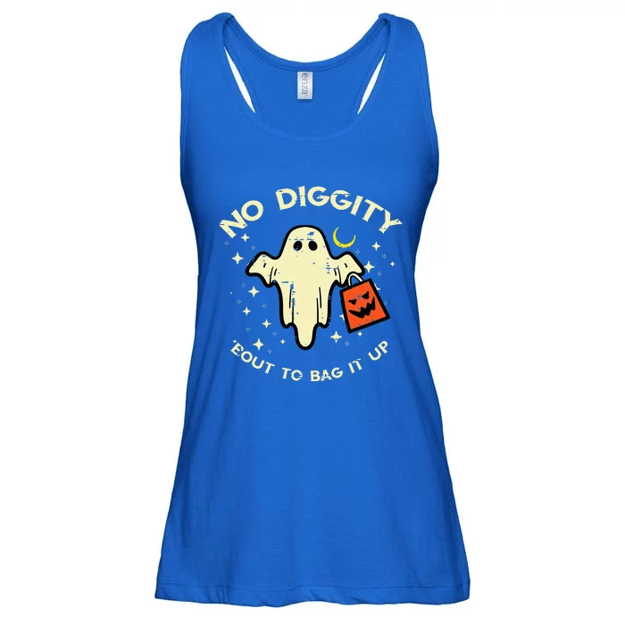 Halloween Ghost No Diggity Costume Ladies Essential Flowy Tank