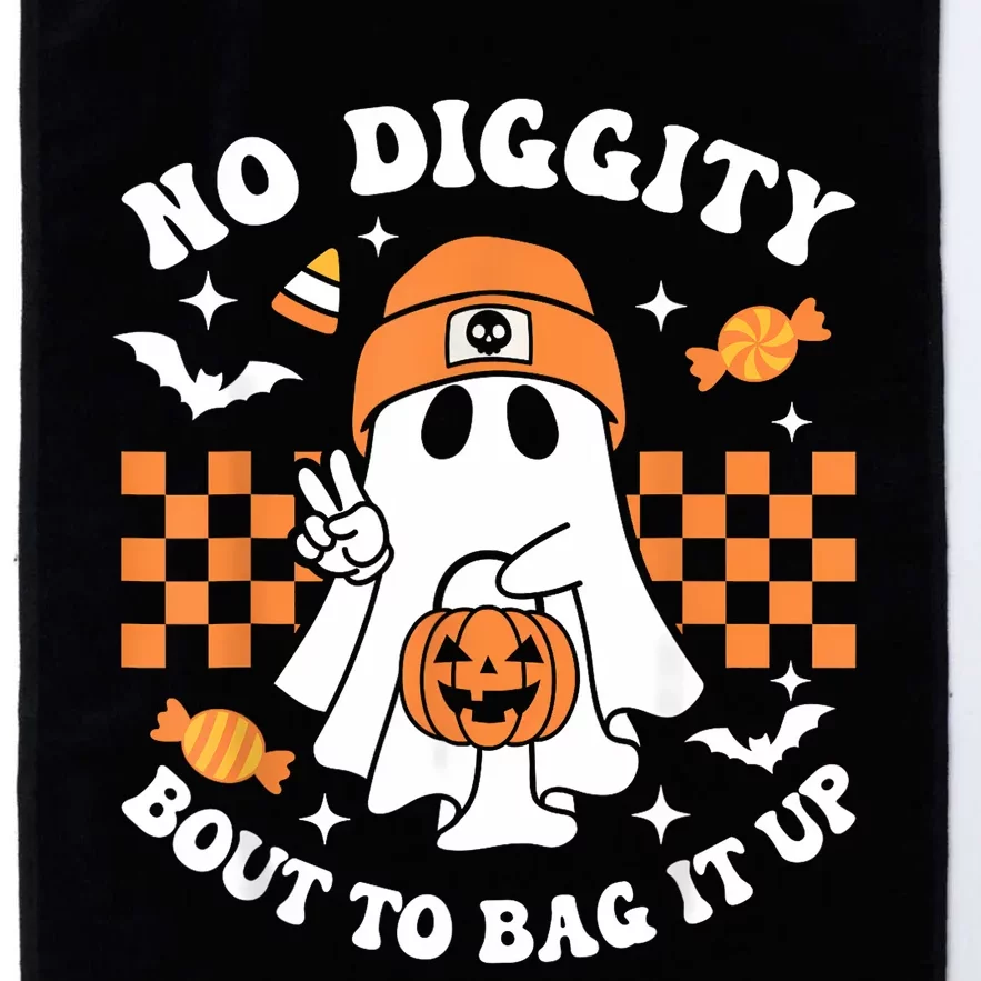 Halloween Ghost No Diggity Bout To Bag It Up Platinum Collection Golf Towel