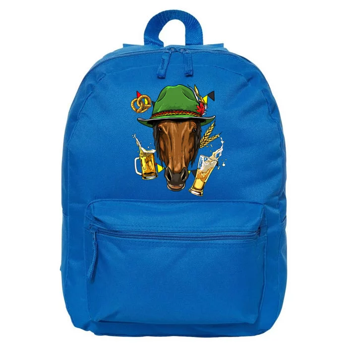 Horse Gery Oktoberfest Party Beer Fest Horse Lover Cow Gift 16 in Basic Backpack