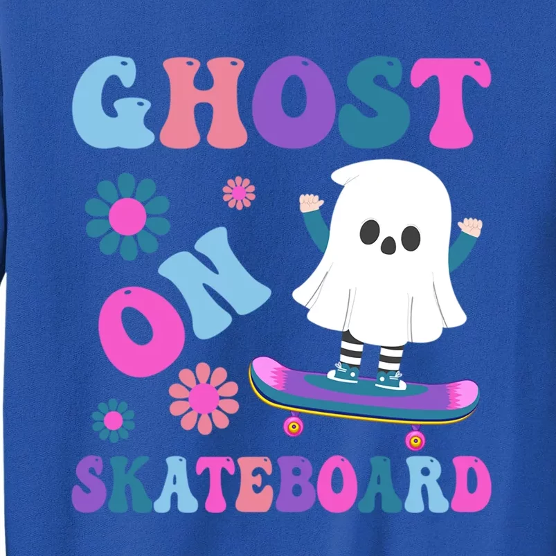 Halloween Ghost On Skateboard Cool Gift Tall Sweatshirt