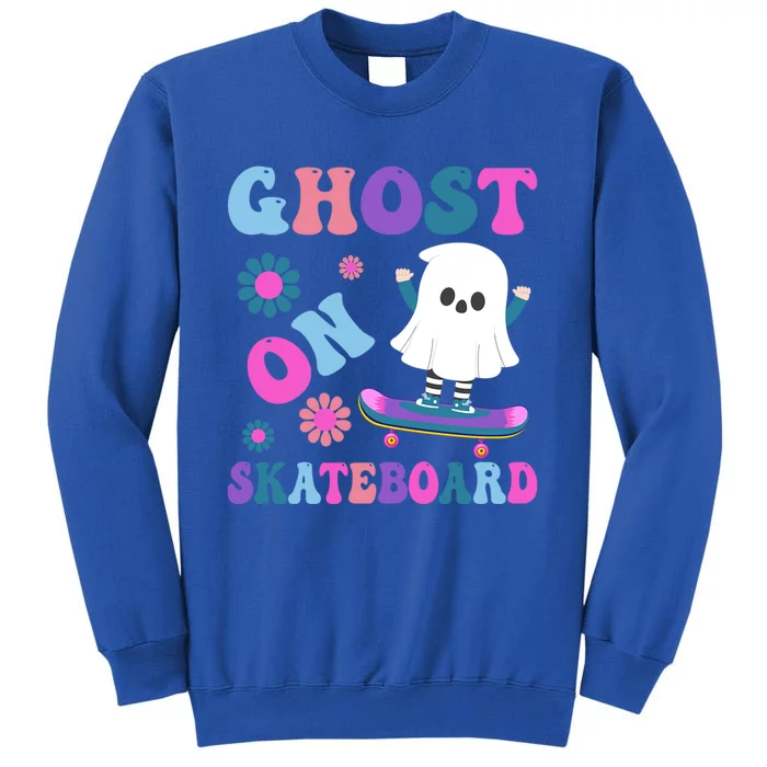 Halloween Ghost On Skateboard Cool Gift Tall Sweatshirt