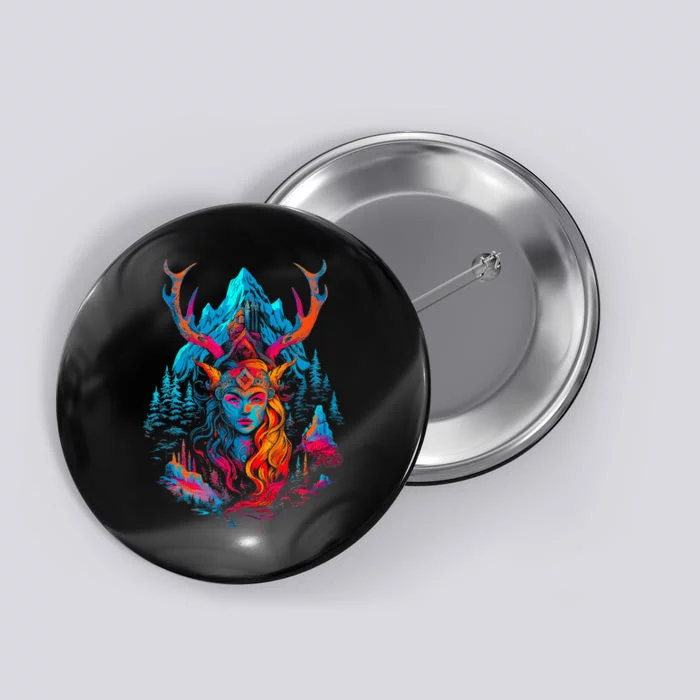 Hel Goddess Of Death Norse Mythology Viking Button