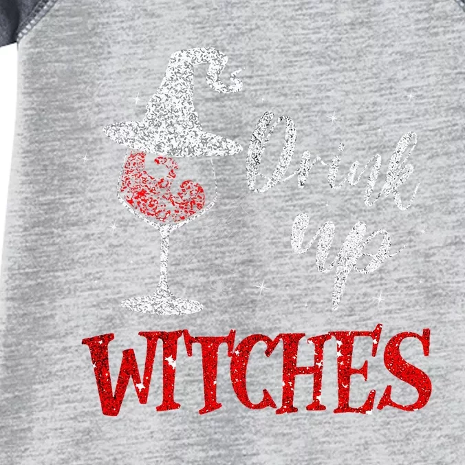 Halloween Glass Of Wine Drink Up Witche Infant Baby Jersey Bodysuit