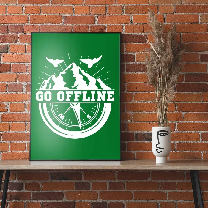 Hiking Go Offline Outdoors Nature Wilderness Adventure Poster