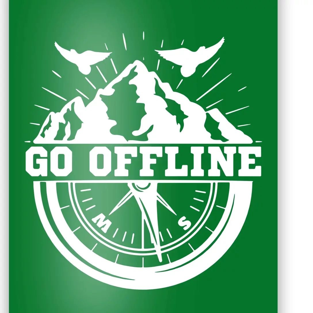 Hiking Go Offline Outdoors Nature Wilderness Adventure Poster