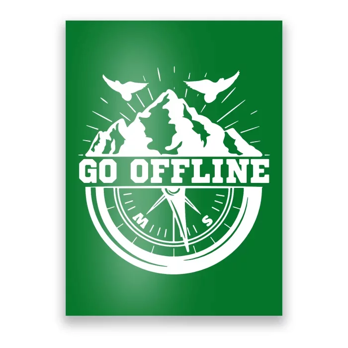 Hiking Go Offline Outdoors Nature Wilderness Adventure Poster