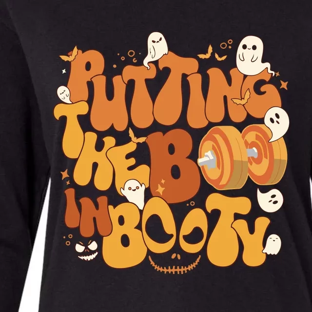 Halloween Gym Pump Cover Womens Cotton Relaxed Long Sleeve T-Shirt