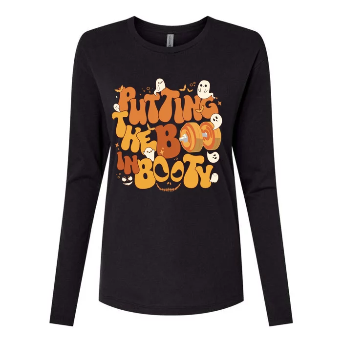 Halloween Gym Pump Cover Womens Cotton Relaxed Long Sleeve T-Shirt