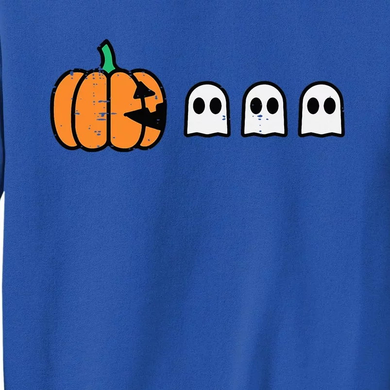 Halloween Gamer Pumpkin Eating Ghost Costume Tall Sweatshirt