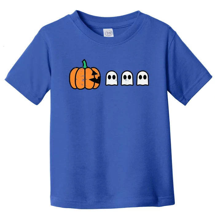 Halloween Gamer Pumpkin Eating Ghost Costume Toddler T-Shirt