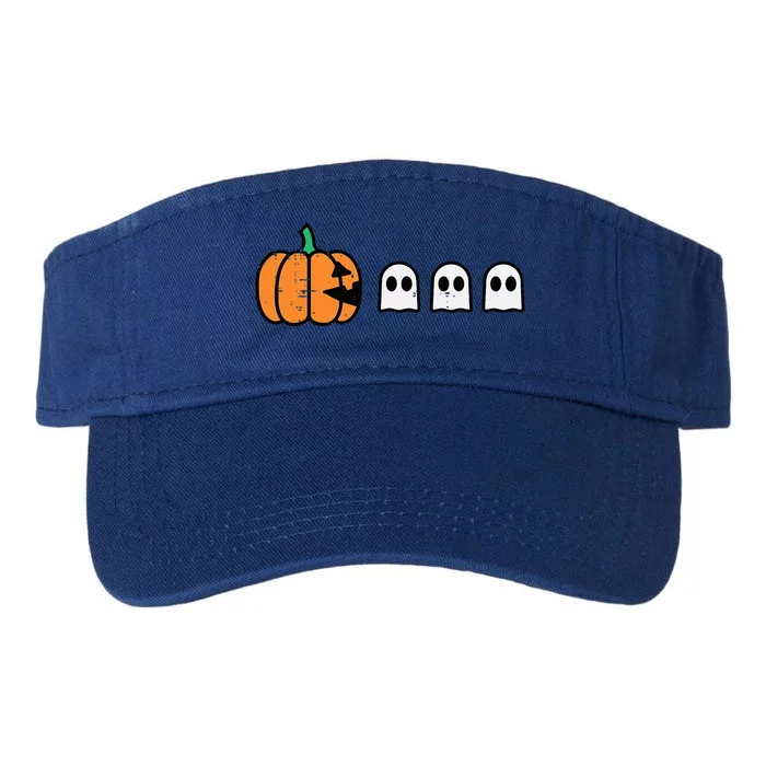 Halloween Gamer Pumpkin Eating Ghost Costume Valucap Bio-Washed Visor