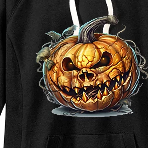 Halloween Goblin Pumpkin Women's Fleece Hoodie