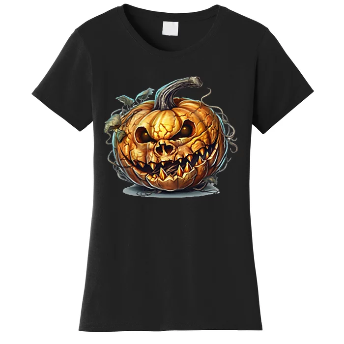 Halloween Goblin Pumpkin Women's T-Shirt