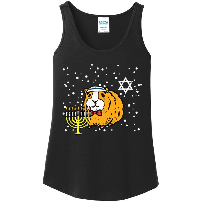 Hanukkah Guinea Pig Chanukah Jewish Funny Ladies Essential Tank