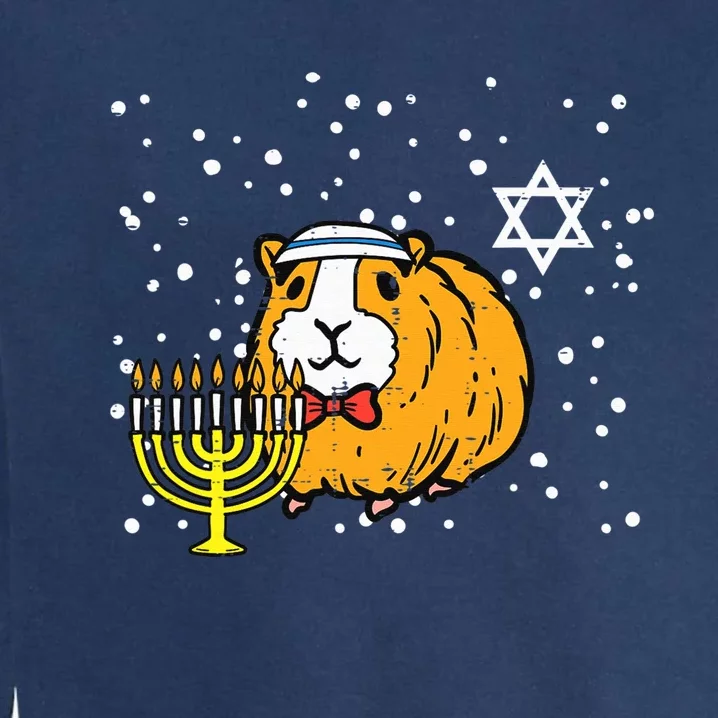 Hanukkah Guinea Pig Chanukah Jewish Funny Garment-Dyed Sweatshirt