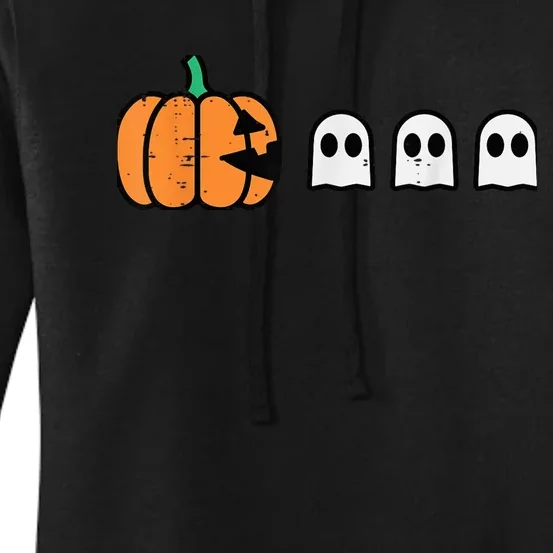 Halloween Gamer Pumpkin Eating Ghost Costume  Boy Kid Women's Pullover Hoodie